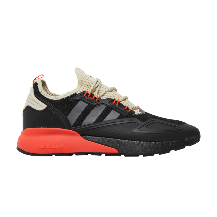 Adidas ZX 2K Boost 'Black Solar Red' — Core Black/Grey Five/Solar Red