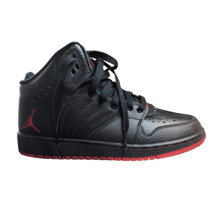 Air Jordan 1 Flight 4 Premium GS 'Black Gym Red' — Black/Gym Red/Black