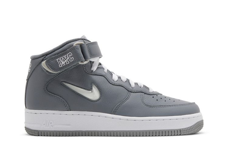 Nike Air Force 1 Mid Jewel QS 'NYC - Cool Grey' — Cool Grey/White/Metallic Silver (2)