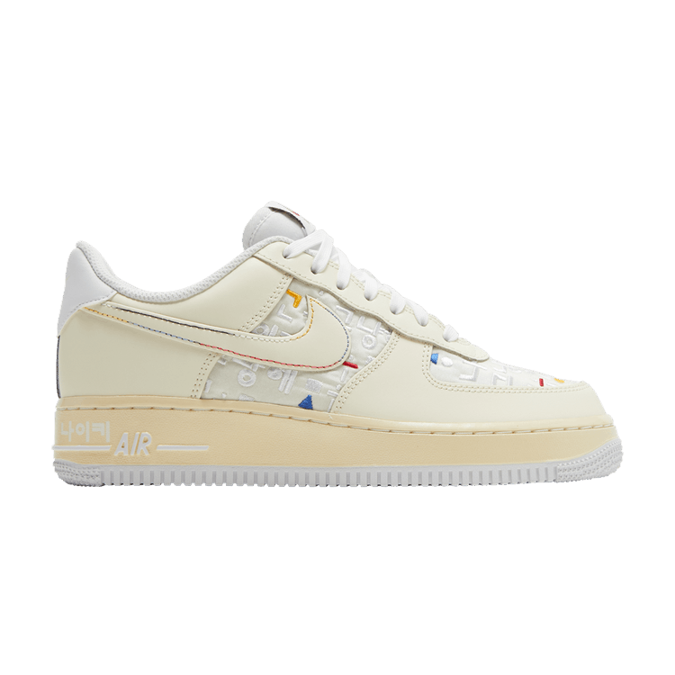 Nike Wmns Air Force 1 Low '07 LV8 'Hangul Day' — Cashmere/Cashmere/White/University Red