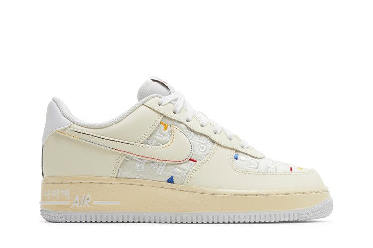 Nike Wmns Air Force 1 Low '07 LV8 'Hangul Day' — Cashmere/Cashmere/White/University Red (2)