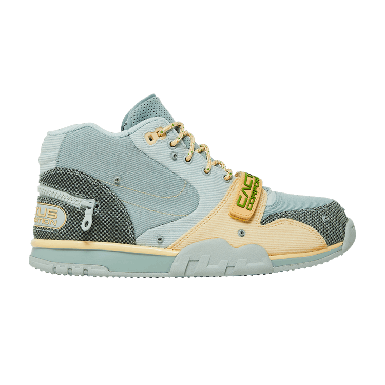 Travis Scott x Nike Air Trainer 1 SP — Grey Haze/Olive Aura/Canvas/Dusty Sage
