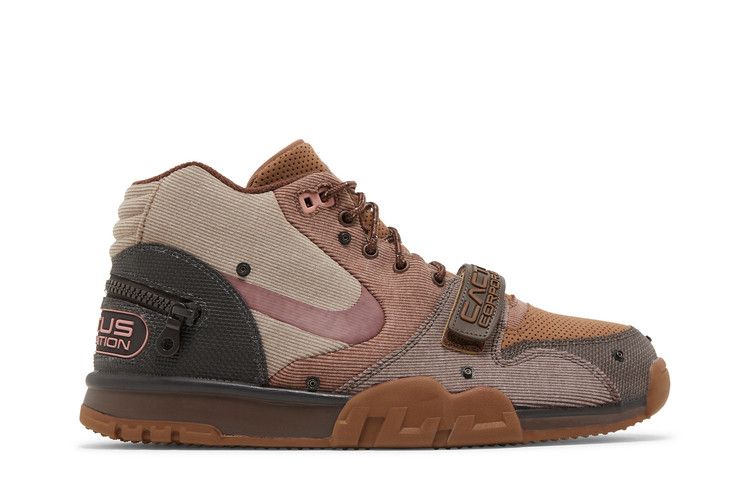 Travis Scott x Nike Air Trainer 1 SP 'Chocolate' — Light Chocolate/Rust Pink/Archaeo Brown (2)