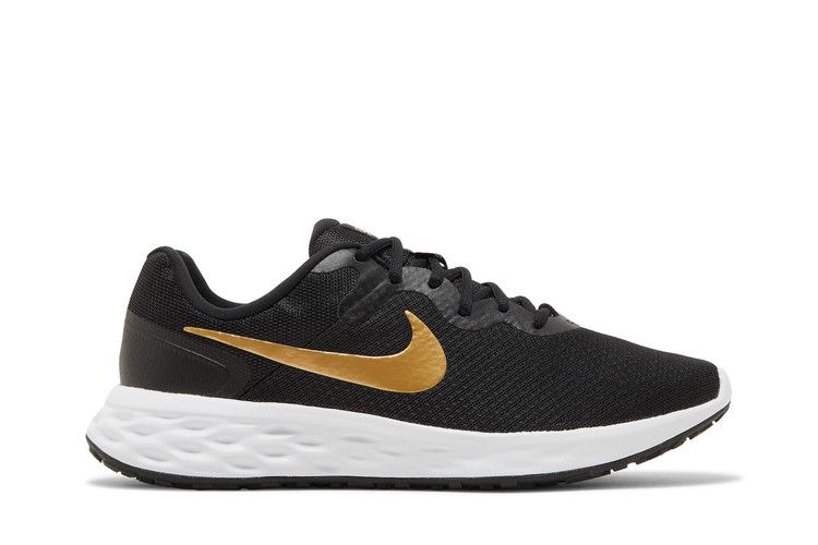 Nike Revolution 6 'Black Metallic Gold' — Black/White/Metallic Gold