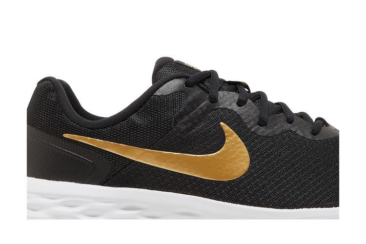 Nike Revolution 6 'Black Metallic Gold' — Black/White/Metallic Gold