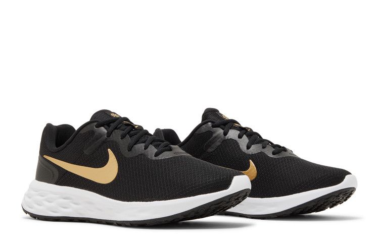 Nike Revolution 6 'Black Metallic Gold' — Black/White/Metallic Gold