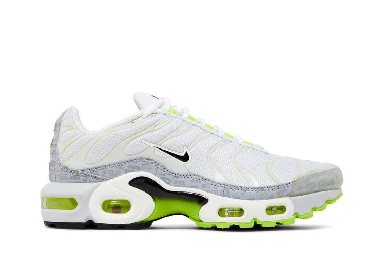 Nike Air Max Plus GS 'Reflective Logo - White Volt' — Pure Platinum/Wolf Grey/White/Black (2)