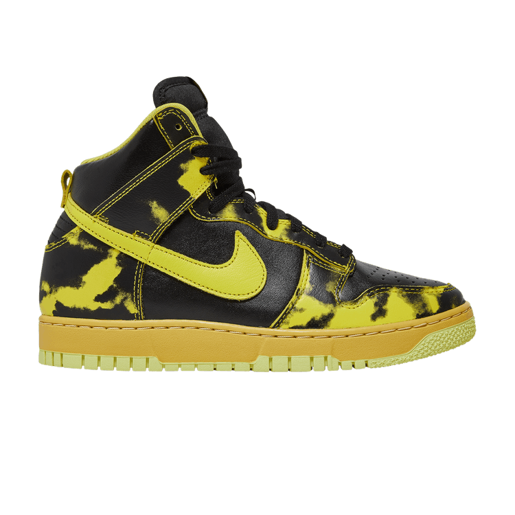 Nike Dunk High 1985 'Yellow Acid Wash' — Black/Varsity Maize/Black