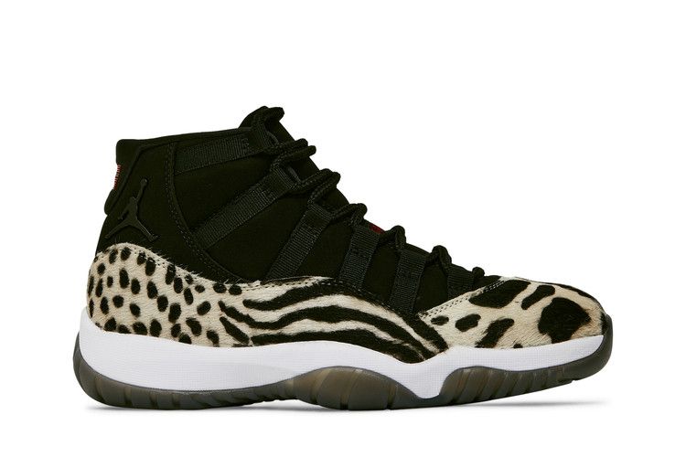 Wmns Air Jordan 11 Retro 'Animal Instinct' — Black/Gym Red/Sail/White