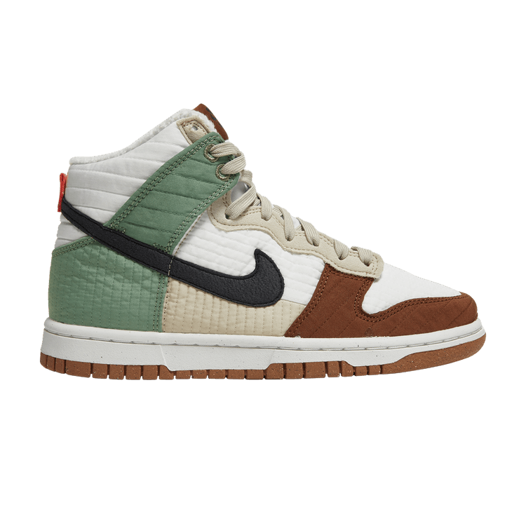 Nike Wmns Dunk High LX Next Nature 'Toasty' — Summit White/Black/Oil Green/Rattan