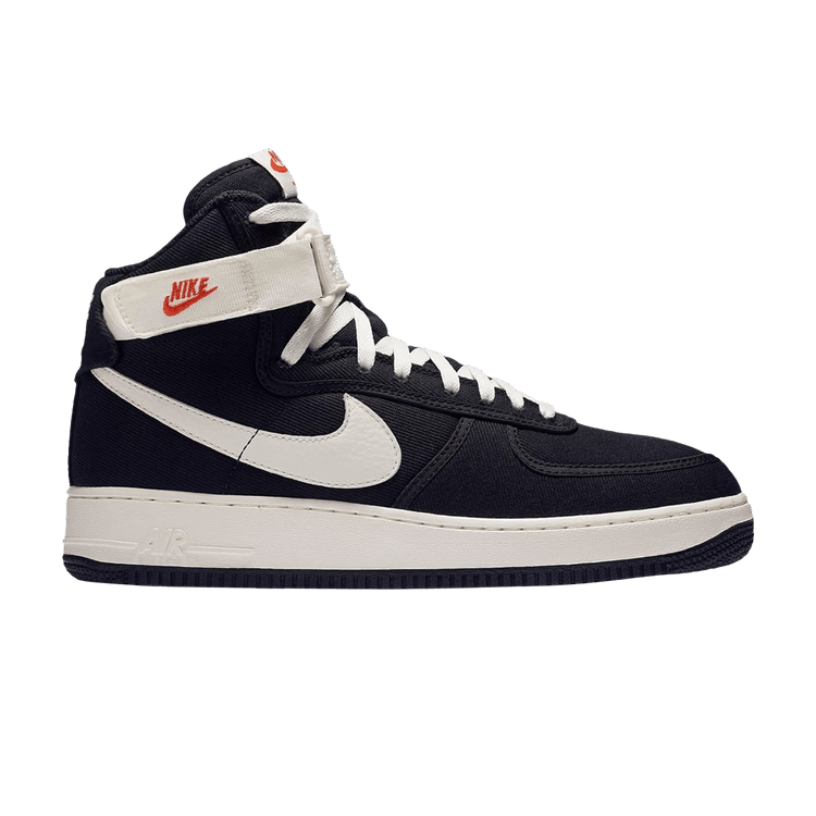 Nike Air Force 1 High Retro 'Black Canvas' — Black/Sail