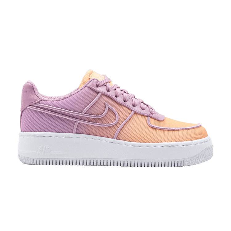 Nike Wmns Air Force 1 Low Upstep BR 'Easter' — orchid/sunset glow glacier blue white