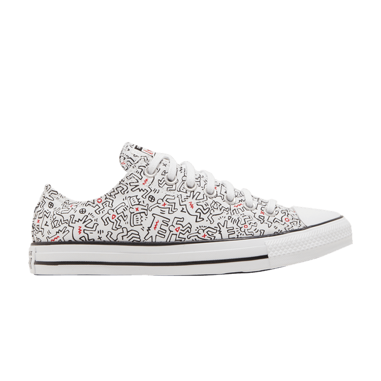 Keith Haring x Converse Chuck Taylor All Star Low 'Dancing Figures Allover Print' — White/Black/Red