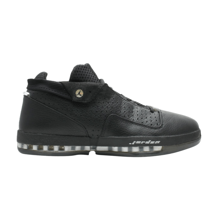 Air Jordan 16 OG Low GS 'Black Chrome' — Black/Black/Metallic Silver