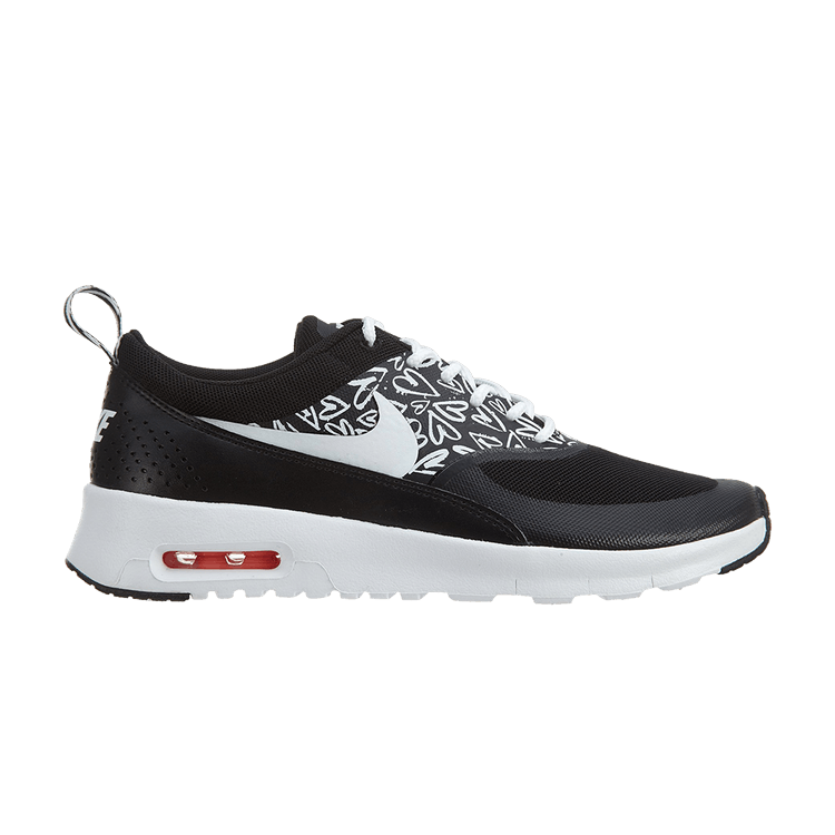 Nike Air Max Thea Print GS 'Black Lava Glow' — Black/White-Lava Glow