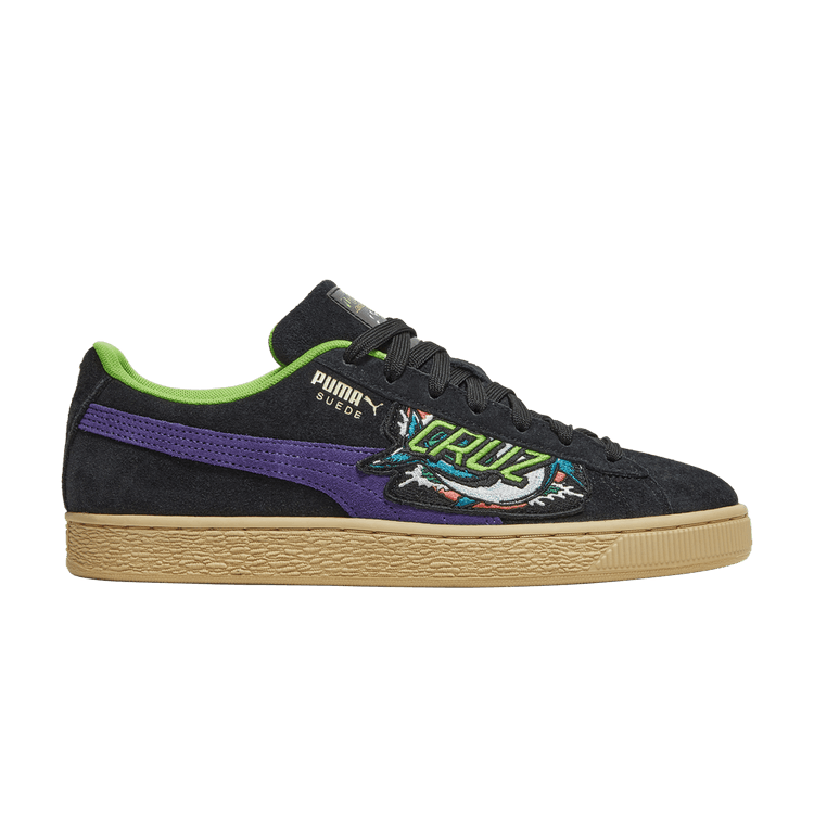 Santa Cruz x Puma Suede 'Shark' — Black/Green Flash/Deep Wisteria