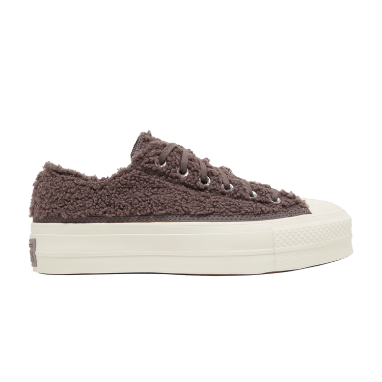Converse Wmns Chuck Taylor All Star Platform Low 'Cozy Sherpa - Violet Ore' — Violet Ore/Vapor Mauve/Egret