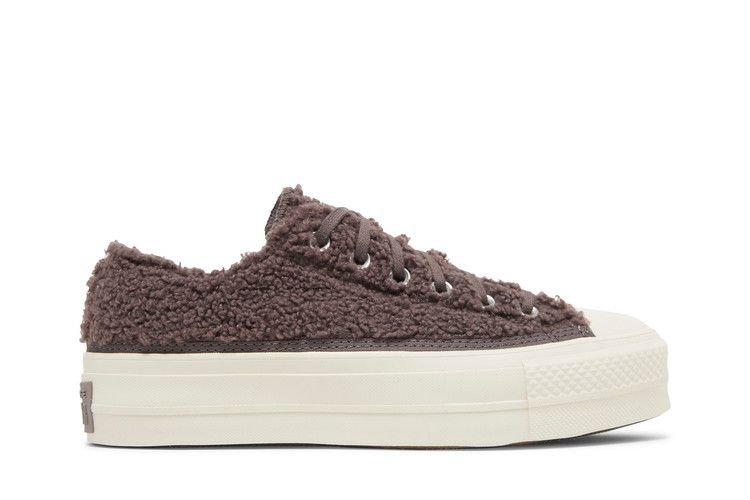 Converse Wmns Chuck Taylor All Star Platform Low 'Cozy Sherpa - Violet Ore' — Violet Ore/Vapor Mauve/Egret