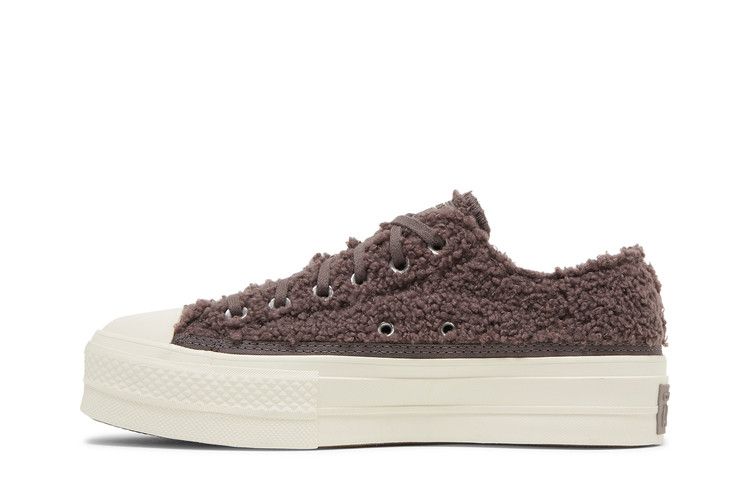 Converse Wmns Chuck Taylor All Star Platform Low 'Cozy Sherpa - Violet Ore' — Violet Ore/Vapor Mauve/Egret