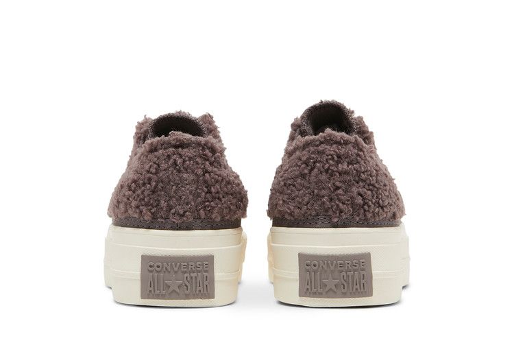 Converse Wmns Chuck Taylor All Star Platform Low 'Cozy Sherpa - Violet Ore' — Violet Ore/Vapor Mauve/Egret