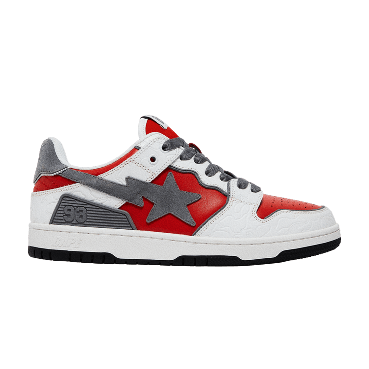 BAPE Sk8 Sta 'White Red' — White/Red