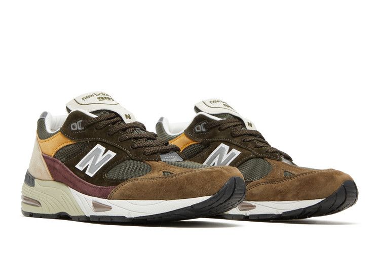 New Balance 991 Made in England 'Desaturated' — Olive/Burgundy
