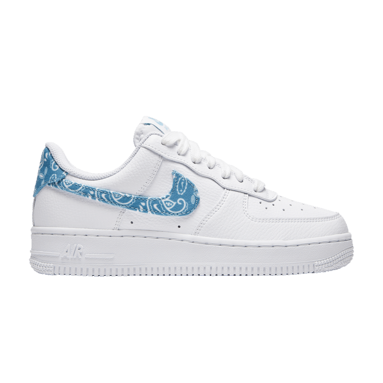 Nike Women's Air Force 1 '07 Essentials 'Blue Paisley' — White/Worn Blue/White