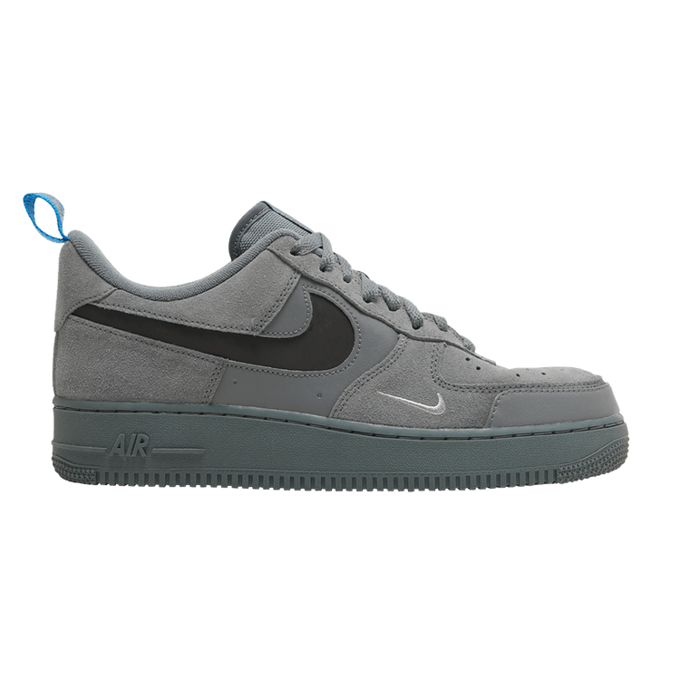 Nike Air Force 1 Low 'Cut Out Swoosh - Grey' — Smoke Grey/Black/Light Photo Blue