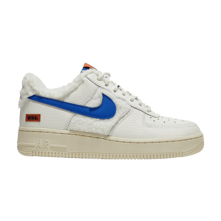 Nike Wmns Air Force 1 '07 'Sherpa Fleece' — Sail/Coconut Milk/Campfire Orange/Racer Blue