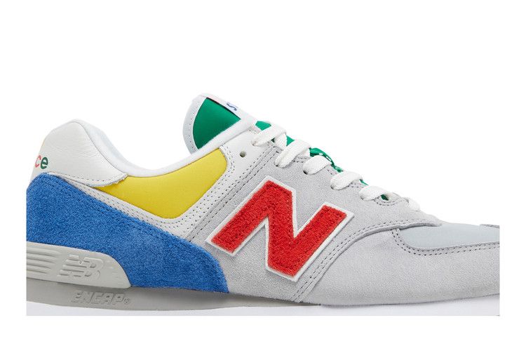 STAUD x New Balance 574 'Rain Cloud Team Red' — Rain Cloud/Team Red