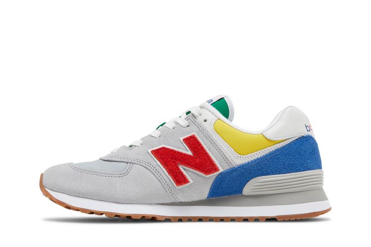 STAUD x New Balance 574 'Rain Cloud Team Red' — Rain Cloud/Team Red