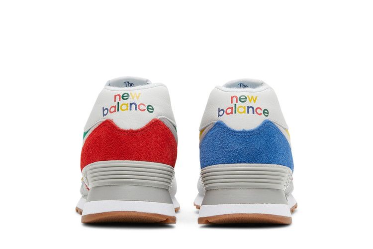 STAUD x New Balance 574 'Rain Cloud Team Red' — Rain Cloud/Team Red