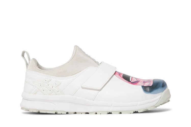 Comme des Garçons SHIRT x Yue Minjun x ASICS Winjob CP303 'Smiling Man Graphic' — White/White