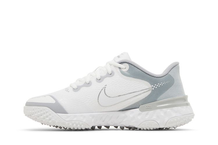 Nike Wmns Alpha Huarache Elite 3 Turf 'White Metallic Silver' — White/Metallic Silver/Dynamic Turquoise/Wolf Grey
