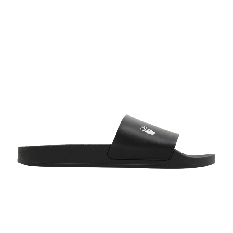 Off-White Logo Print Slide 'Drowning Man - Black' — Black/White