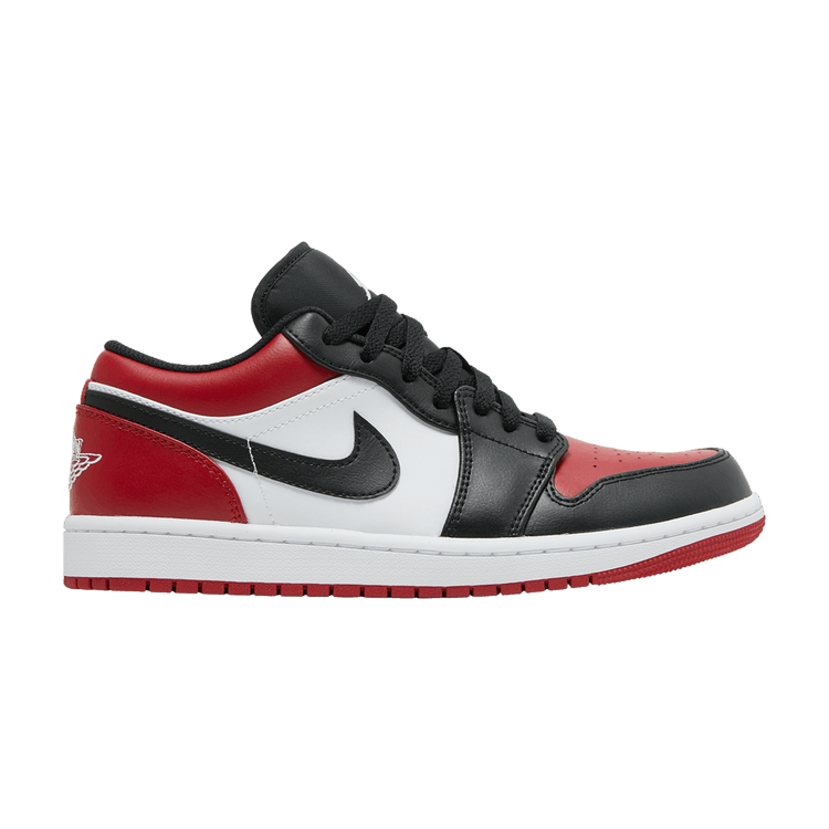 Air Jordan 1 Low 'Bred Toe' — Gym Red/Black/White