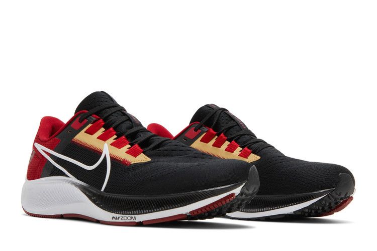 NFL x Nike Air Zoom Pegasus 38 'San Francisco 49ers' — Black/Gym Red/Club Gold/White (9)