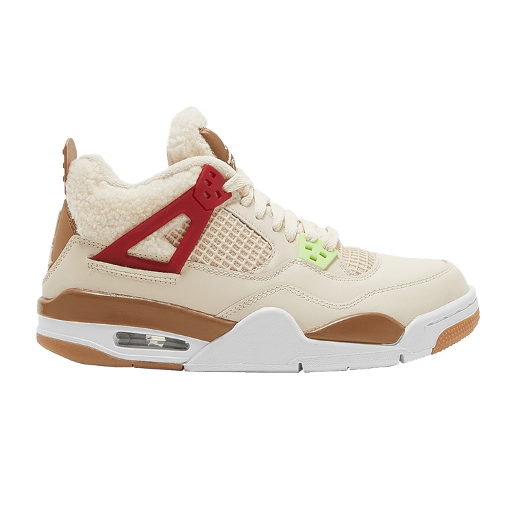 Air Jordan 4 Retro GS 'Wild Things' — Sail/University Red/Hemp/Barely Volt