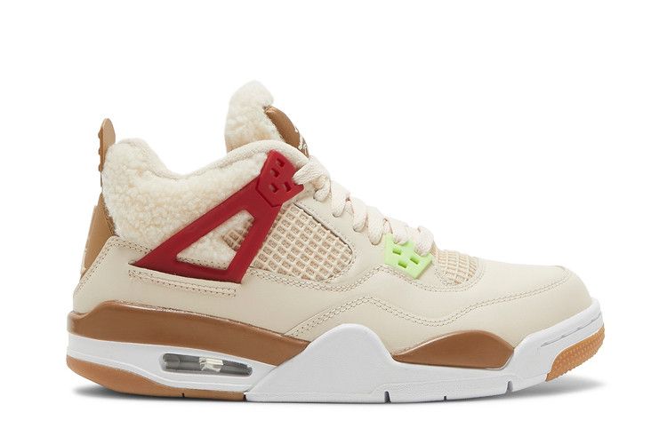 Air Jordan 4 Retro GS 'Wild Things' — Sail/University Red/Hemp/Barely Volt