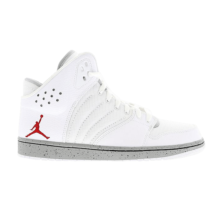 Air Jordan 1 Flight 4 Premium 'White Golf Grey' — White/Gym Red-Wolf Grey-Black