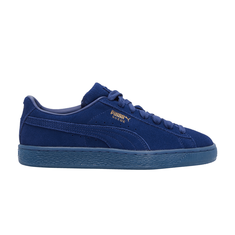 Puma Suede Classic Jr 'Mono Gold - Elektro Blue' — Elektro Blue/Gold