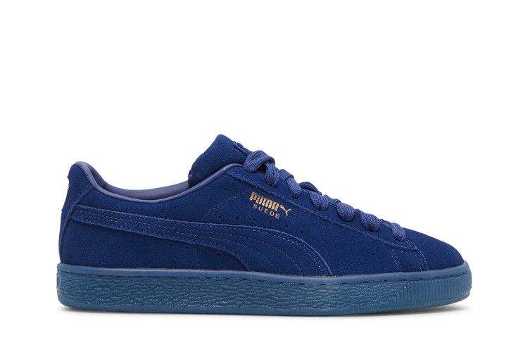 Puma Suede Classic Jr 'Mono Gold - Elektro Blue' — Elektro Blue/Gold
