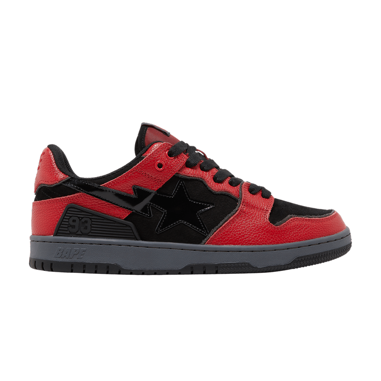 BAPE Sk8 Sta 'Black Red' — Red/Black