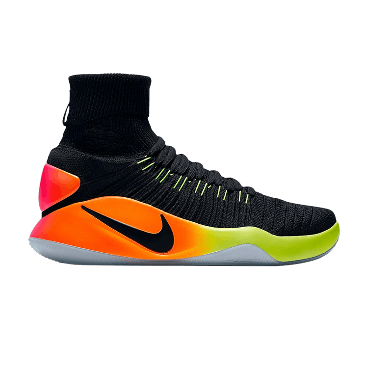 Nike Hyperdunk 2016 Flyknit 'Unlimited' — Black/White-Volt-Total Orange