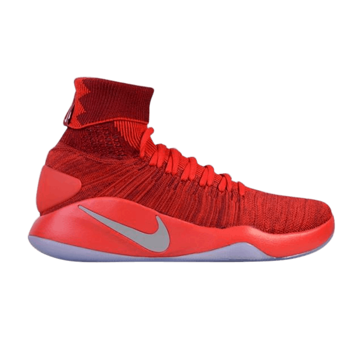 Nike Hyperdunk 2016 Flyknit 'Team Red' — Team Red/Metallic Platinum-University Red