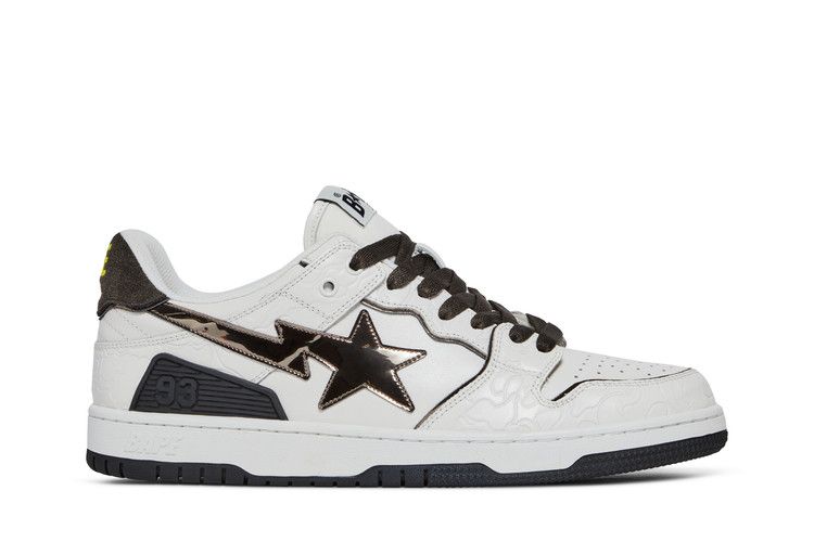 BAPE Sk8 Sta 'White Metallic Silver' — White/Silver
