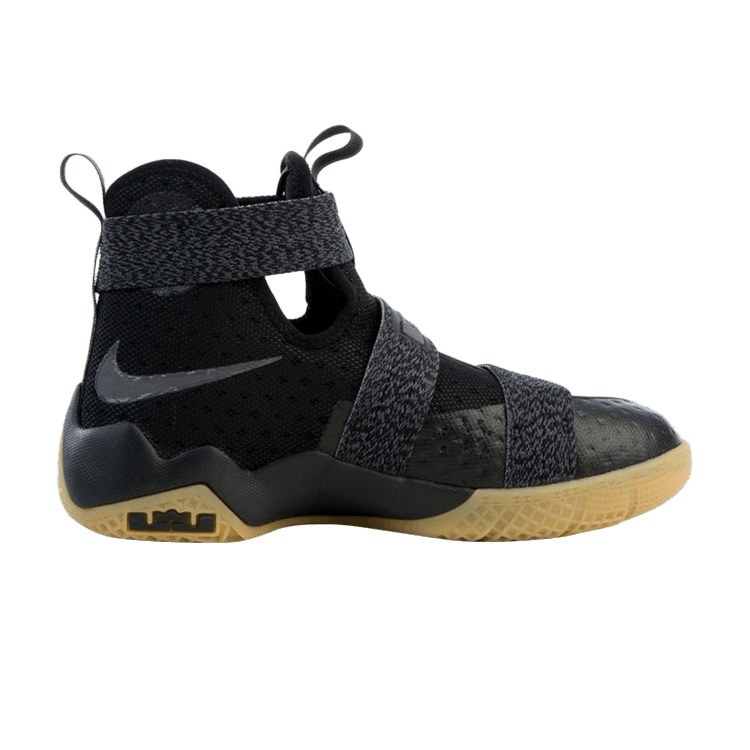 Nike LeBron Soldier 10 GS 'Black Metallic Dark Grey' — Black/Metallic Dark Grey