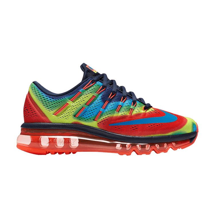 Nike Air Max 2016 QS GS 'Heat Map' — Obsidian/Photo Blue-Bright Crimson-Volt