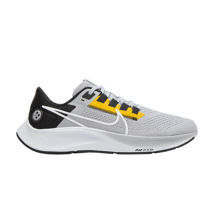 NFL x Nike Air Zoom Pegasus 38 'Pittsburgh Steelers' — Wolf Grey/Black/University Gold/White