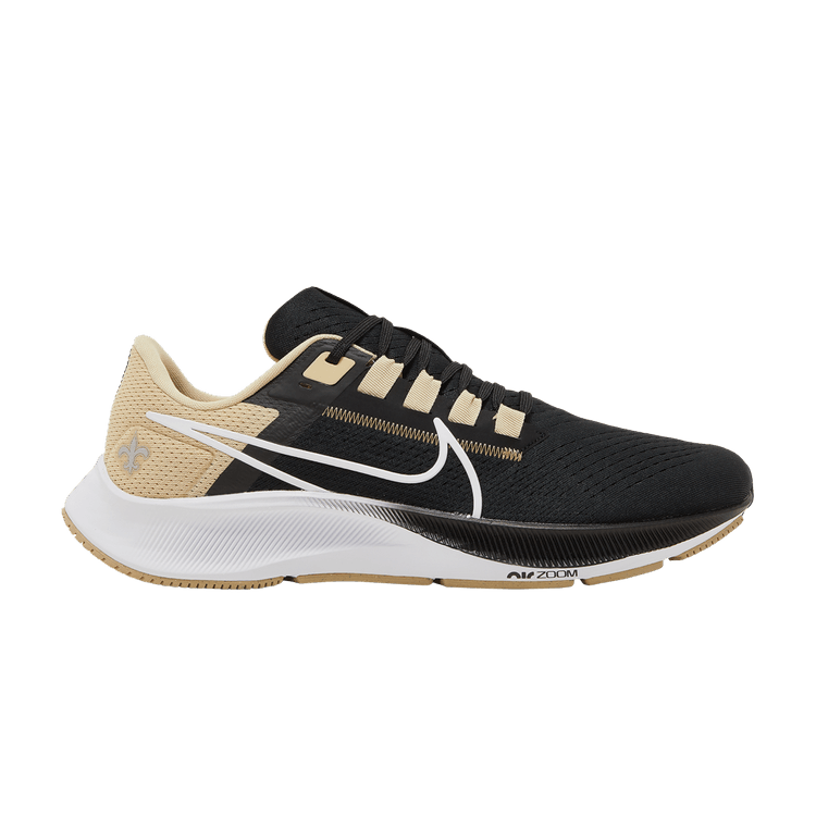 Nike NFL x Air Zoom Pegasus 38 'New Orleans Saints' — Black/Team Gold/White